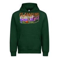 Forest Green glamping girl Urban Hoodie - texasbilliewilder