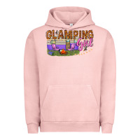 Pigment Salmon glamping girl Urban Hoodie - texasbilliewilder