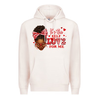 Pale Pink sorority colors red and white it's the self love f Premium Hoodie - texasbilliewilder
