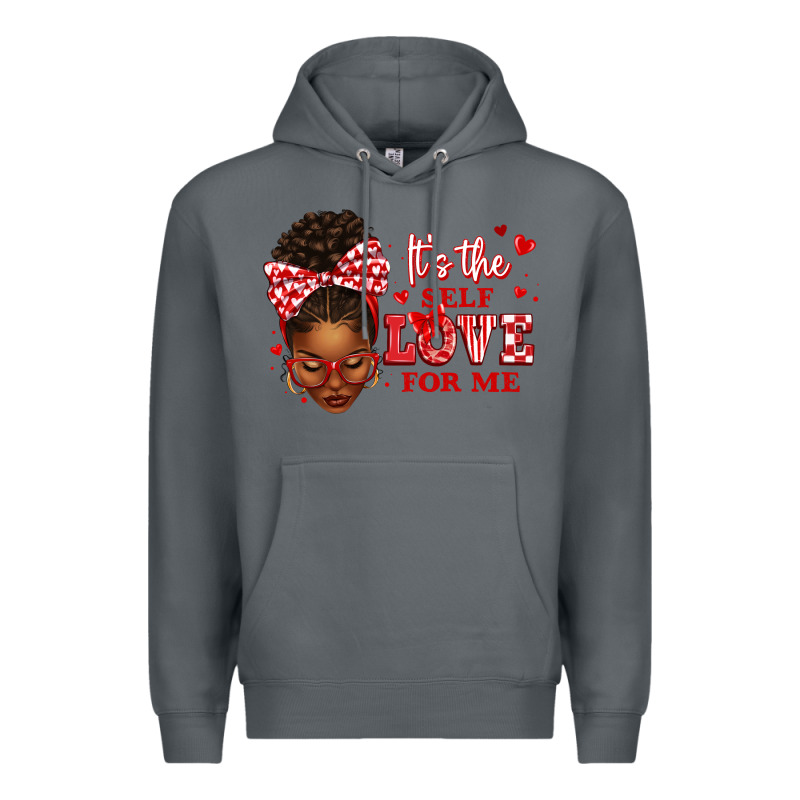 Sorority Colors Red And White It's The Self Love F Premium Hoodie by texasbilliewilder | Teevron
