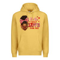 Antique Gold sorority colors red and white it's the self love f Premium Hoodie - texasbilliewilder
