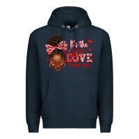 Navy sorority colors red and white it's the self love f Premium Hoodie - texasbilliewilder