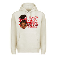 Oatmeal Heather sorority colors red and white it's the self love f Premium Hoodie - texasbilliewilder
