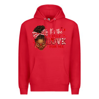 Red sorority colors red and white it's the self love f Premium Hoodie - texasbilliewilder