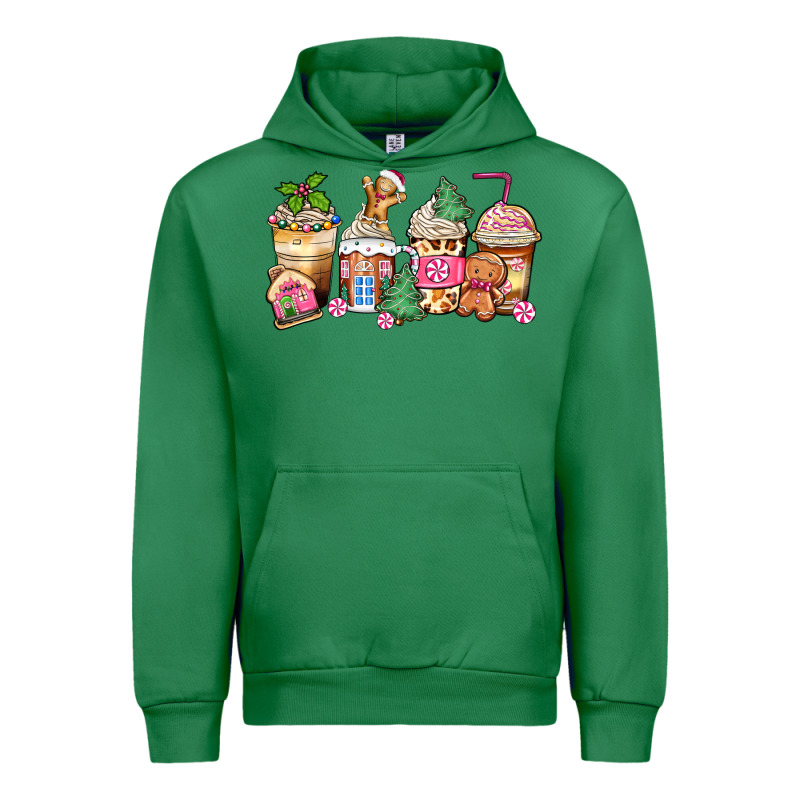 Pink Gingerbread Coffee Cups Urban Hoodie by Zillion Design Studio | Teevron
