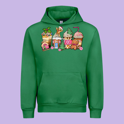 Urban Hoodie pink gingerbread coffee cups