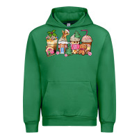Emerald pink gingerbread coffee cups Urban Hoodie - Zillion Design Studio
