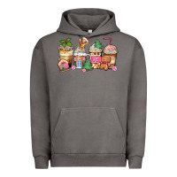 Pigment Tornado pink gingerbread coffee cups Urban Hoodie - Zillion Design Studio