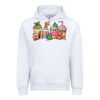 White pink gingerbread coffee cups Urban Hoodie - Zillion Design Studio