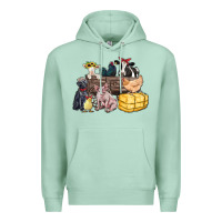Seafoam farm animals wagon Premium Hoodie - Zillion Design Studio