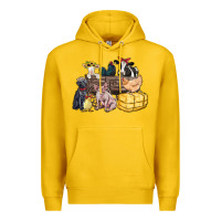 Lemon farm animals wagon Premium Hoodie - Zillion Design Studio