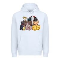 White farm animals wagon Premium Hoodie - Zillion Design Studio