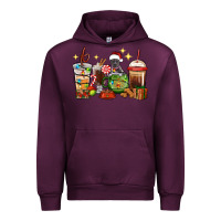 Mauve Wine Christmas coffee cups with Pitbull Urban Hoodie - RanaPortraitStore