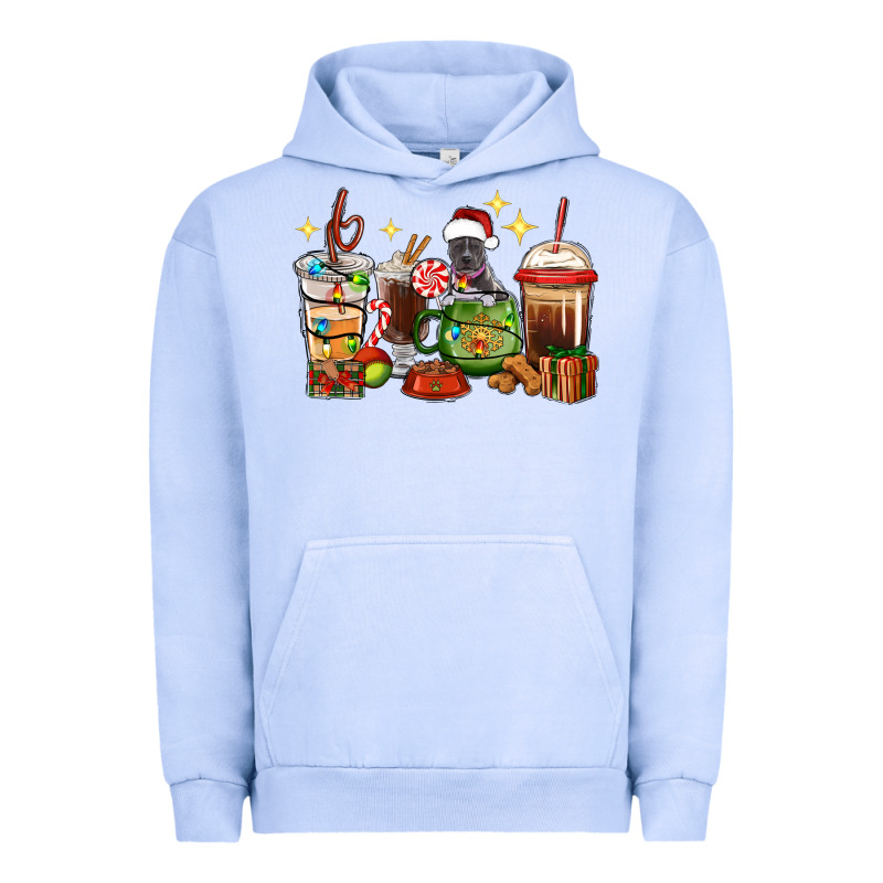 Christmas Coffee Cups With Pitbull Urban Hoodie by RanaPortraitStore | Teevron