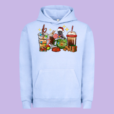 Urban Hoodie Christmas coffee cups with Pitbull