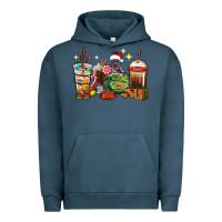 Pigment Midnight Navy Christmas coffee cups with Pitbull Urban Hoodie - RanaPortraitStore