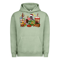 Pigment Oil Green Christmas coffee cups with Pitbull Urban Hoodie - RanaPortraitStore
