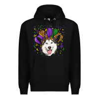 Black Mardi gras hat husky Premium Hoodie - RanaPortraitStore