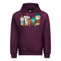 Golden Retriever Dog Coffee Cups Urban Hoodie | Teevron