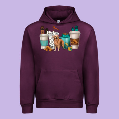 Urban Hoodie golden retriever dog coffee cups