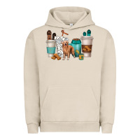 Pigment French Oak golden retriever dog coffee cups Urban Hoodie - texasbilliewilder