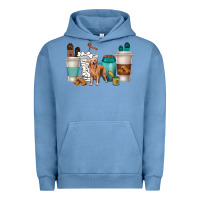 Pigment Pebble Blue golden retriever dog coffee cups Urban Hoodie - texasbilliewilder