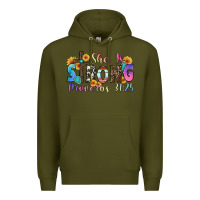 Army Green she is strong proverbs 31 25 Premium Hoodie - Zillion Design Studio