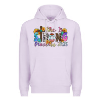 Lilac she is strong proverbs 31 25 Premium Hoodie - Zillion Design Studio