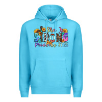 Ocean Blue she is strong proverbs 31 25 Premium Hoodie - Zillion Design Studio