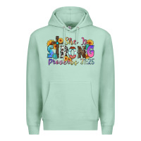 Seafoam she is strong proverbs 31 25 Premium Hoodie - Zillion Design Studio