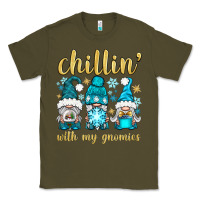 Army Green chillin' with my gnomies Classic Tee - BundleAndBundleShop