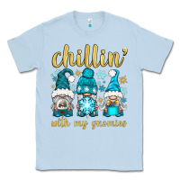 Dusty Blue chillin' with my gnomies Classic Tee - BundleAndBundleShop