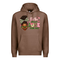Sorority Colors It's The Self Love For Me Afro Wom Premium Hoodie | Teevron
