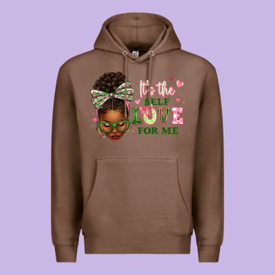 Sorority Colors It's The Self Love For Me Afro Wom Premium Hoodie Designed By Texasbilliewilder