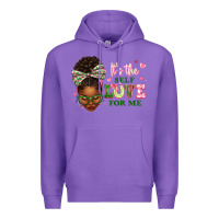 Purple sorority colors it's the self love for me afro wom Premium Hoodie - texasbilliewilder