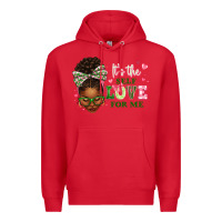 Red sorority colors it's the self love for me afro wom Premium Hoodie - texasbilliewilder