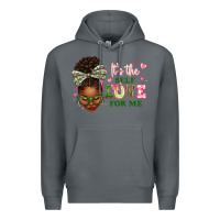 Rock sorority colors it's the self love for me afro wom Premium Hoodie - texasbilliewilder