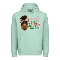 Seafoam sorority colors it's the self love for me afro wom Premium Hoodie - texasbilliewilder