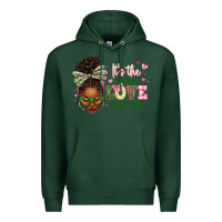 Sports Green sorority colors it's the self love for me afro wom Premium Hoodie - texasbilliewilder