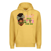 Antique Gold sorority colors it's the self love for me afro wom Premium Hoodie - texasbilliewilder
