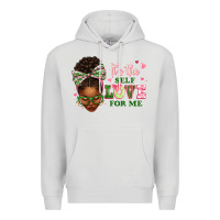 Dove Grey sorority colors it's the self love for me afro wom Premium Hoodie - texasbilliewilder