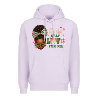 Lilac sorority colors it's the self love for me afro wom Premium Hoodie - texasbilliewilder