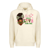 Sandshell sorority colors it's the self love for me afro wom Premium Hoodie - texasbilliewilder