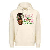 Tofu sorority colors it's the self love for me afro wom Premium Hoodie - texasbilliewilder