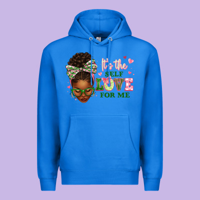 Sorority Colors It's The Self Love For Me Afro Wom Premium Hoodie Designed By Texasbilliewilder