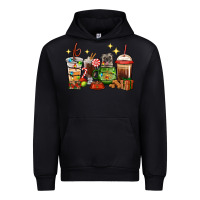 Black Christmas coffee cups with Pug Urban Hoodie - RanaPortraitStore