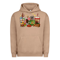 Pigment Burro Christmas coffee cups with Pug Urban Hoodie - RanaPortraitStore