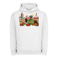 Pigment Lunar Rock Christmas coffee cups with Pug Urban Hoodie - RanaPortraitStore