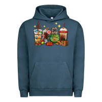 Pigment Midnight Navy Christmas coffee cups with Pug Urban Hoodie - RanaPortraitStore
