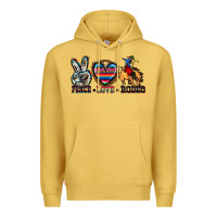 Antique Gold peace love rodeo Premium Hoodie - Zillion Design Studio